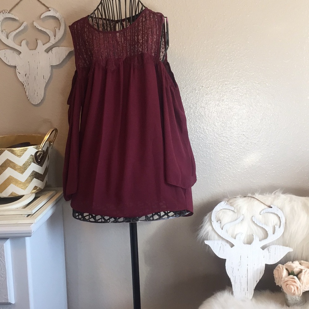 Burgandy blouse